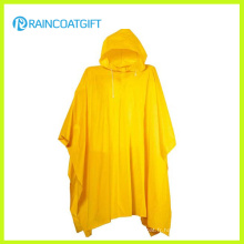 Rvc-181 Poncho de pluie jaune adulte réutilisable de PVC